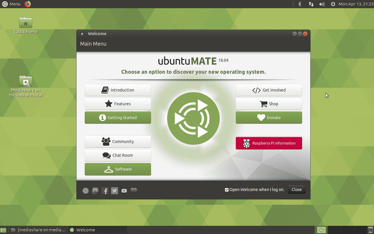 Ubuntu MATE 18.04.04 LTS auf Raspberry Pi 3 Board