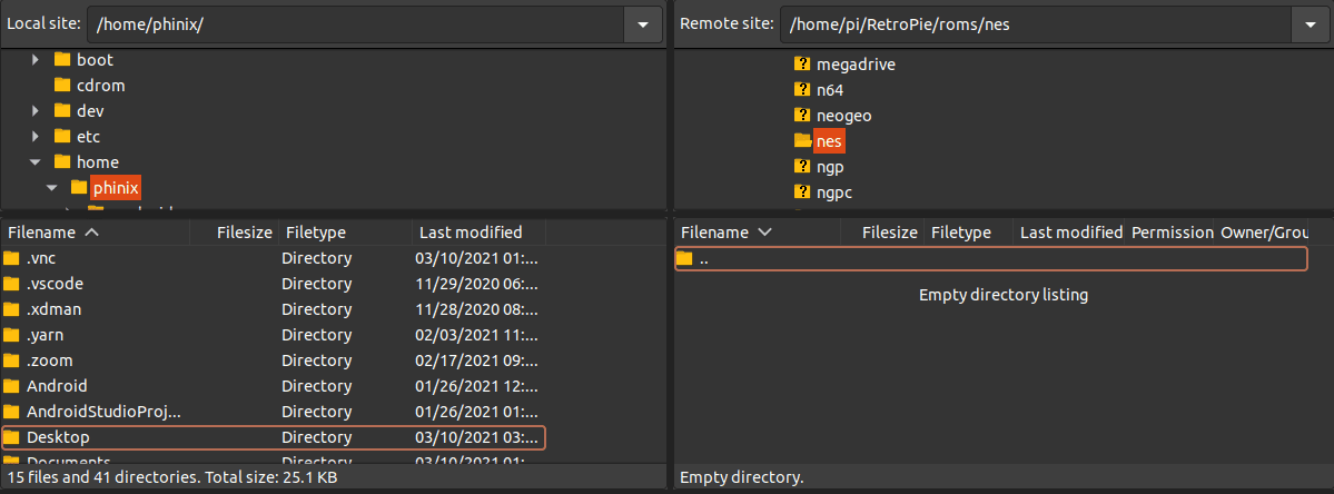 how to use filezilla with raspberry pi